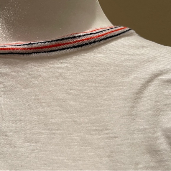 Madewell White Whisper Cotton Ringer Tee - Picture 4 of 7